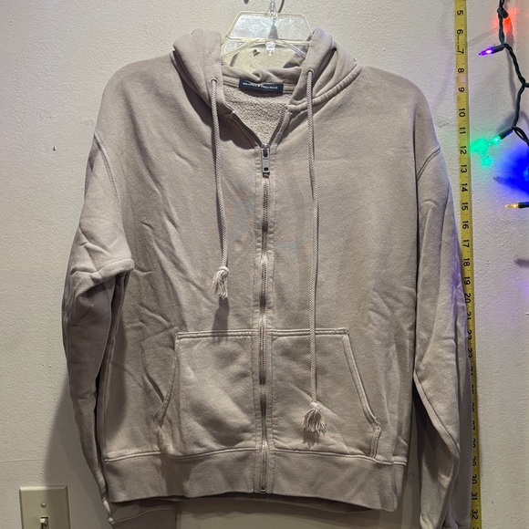 Brandy Melville Tops - Brandy Melville Tan Zip-Up Jacket